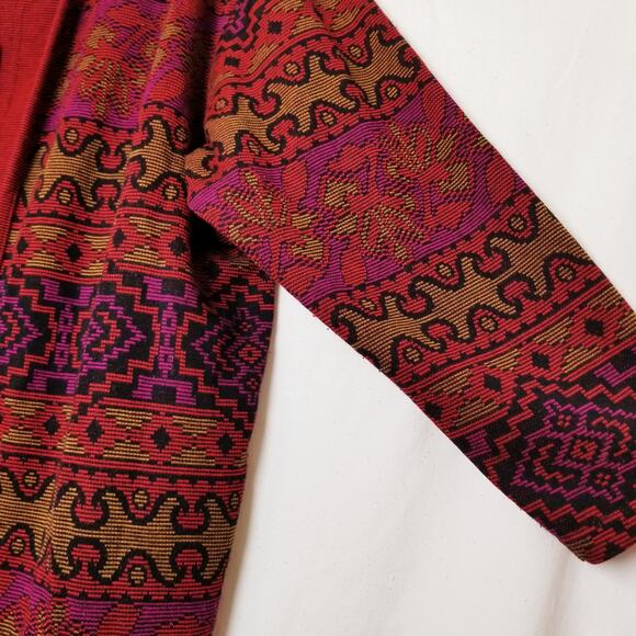 YS Studio Business Casual Cardigan Attached Tunic Multicolor 3/4 Sleeves Size 1X - Picture 4 of 7